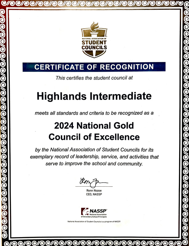 Certificate of Recognition, 2024 National Gold Council of Excellence. 